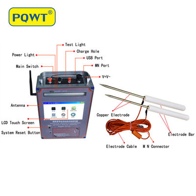 PQWT-TC700 600m Deep Water Detector con touch screen e accuratezza del 92% per il rilevamento dell'acqua da pozzo