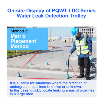 Dispositivi di rilevamento di perdite per tubi d'acqua per fognature a ultrasuoni sotterranei PQWT LDC 10M