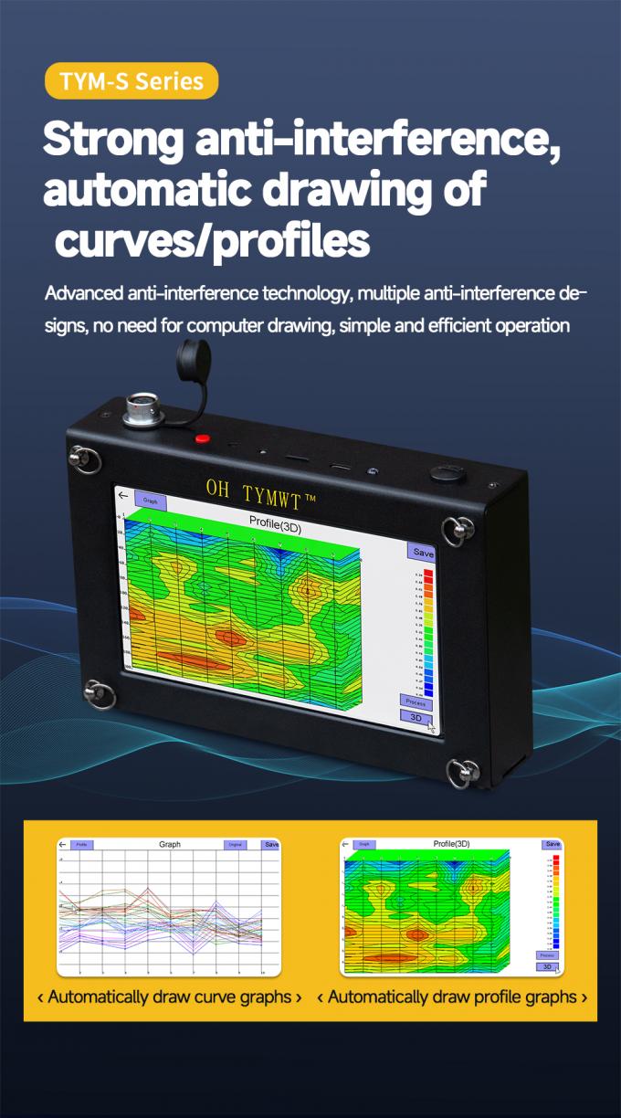 Detettore di acque sotterranee TYM Series Auto Graphing Resistivity Geophysical Survey Equipment 2